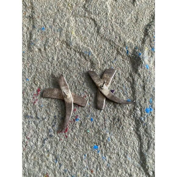 Vintage Earrings Sterling Silver X 925 Stamped NG - Picture 6 of 6